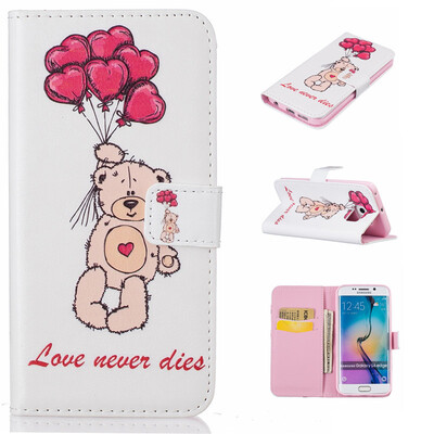 

Balloon&bear Design PU Leather Flip Cover Wallet Card Holder Case for SAMSUNG Galaxy S6 Edge