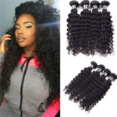 

Amazing Star Deep Wave 4 Bundles Peruvian Virgin Human Hair 4 Bundles Deep Wave Hair Natural Curly Weave Double Weft Top Quality