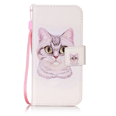 

Короткие волосы Cat Дизайн PU кожа флип Обложка Кошелек Карты Держатель чехол для Samsung Galaxy A3（2016）/A3100/A310F