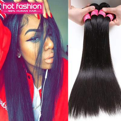 

Hot Fashion Hair 7A Cheap Virgin Brazilian Straight Hair 3 Bundles Brazilian Human Hair Weave Mixed Length Soft Long Hair Extensio