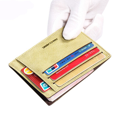 

AIM lady card card multi-card wallet women&39s card head layer of cowburn card holder card sets of bank card package driver card sets A295 green