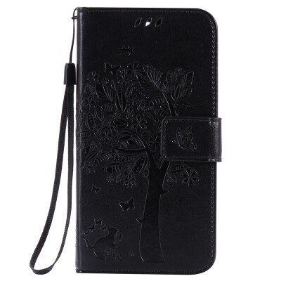 

Black Tree Design PU Leather Flip Cover Wallet Card Holder Case for HUAWEI Y625