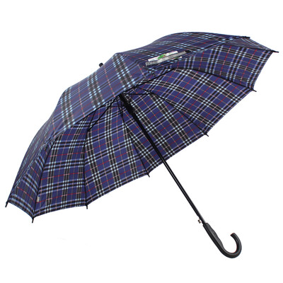 

Jingdong Supermarket] Paradise umbrella increased reinforcement lattice self-open straight business business clear umbrella black grid 170E