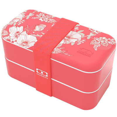 

Monbento original printing double compartment microwave oven lunch box Japanese lunch box Qingwu flying 1000 02 415