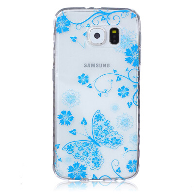 

Blue butterfly Pattern Soft Thin TPU Rubber Silicone Gel Case Cover for SAMSUNG GALAXY S6