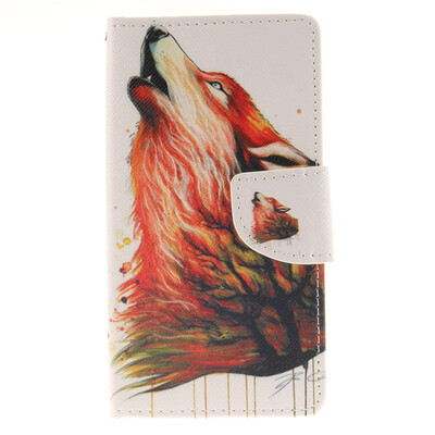 

Brown wolf Design PU Leather Flip Cover Wallet Card Holder Case for Nokia Lumia 930