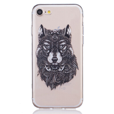 

Wolf Dress girl Pattern Soft Thin TPU Rubber Silicone Gel Case Cover for IPHONE 7