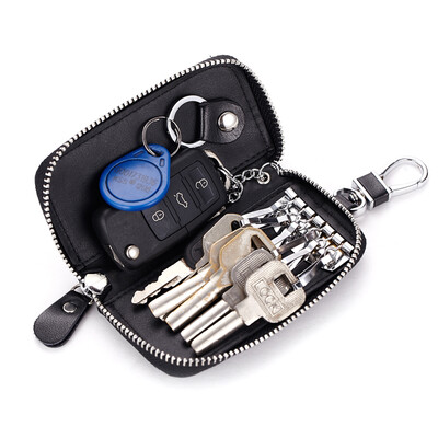 

Leather key bag auto leather key bag multifunctional large capacity men womens waist strap card can put change