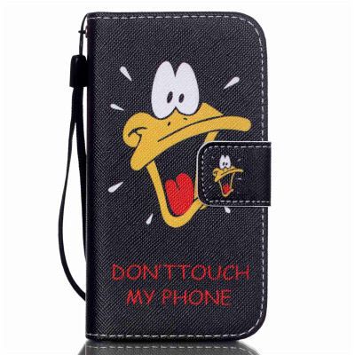 

Saliva Duck Design PU Leather Flip Cover Wallet Card Holder Case for HUAWEI P8LITE