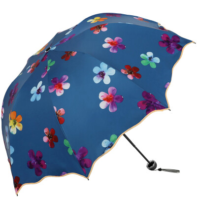 

Paradise Umbrella UPF50 Full Blackout Glue Tri-Fold Sun Umbrella 31823E Blue