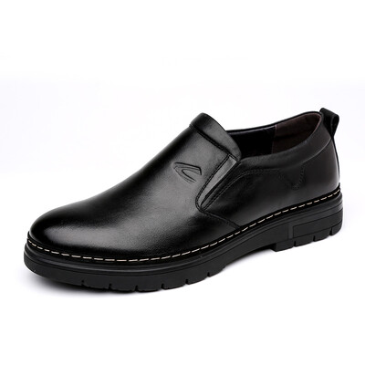 

Camel active (Camel Active) grain leather round head convenient set of feet simple men's shoes non-slip comfortable wild daily casual shoes black 42