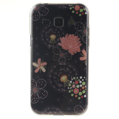 

Colorful flowers Pattern Soft Thin TPU Rubber Silicone Gel Case Cover for SAMSUNG Galaxy J1