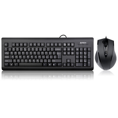 

Shuangfeiyan (A4TECH) KB-N9000 Wired Mouse Keyboard Set Wired Keyboard Mouse Set Wired Mouse Set Computer Keyboard Black