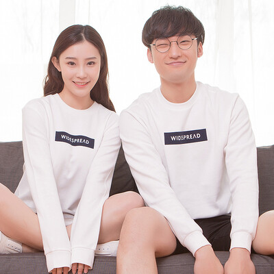 

intercrew South Korea 2017 spring new couple fake two pieces of sweater women Korean version of the wave round students collar round long-sleeved T-shirt ITR1TM33A this white 90