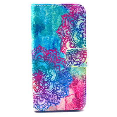 

Watercolor Design PU Leather Flip Cover Wallet Card Holder Case for IPHONE 5