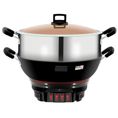 

Hemisphere (Peskoe) multi-purpose pot multi-functional 5L electric hot pot 304 stainless steel electric cooker wok BQ-32C 5 liters