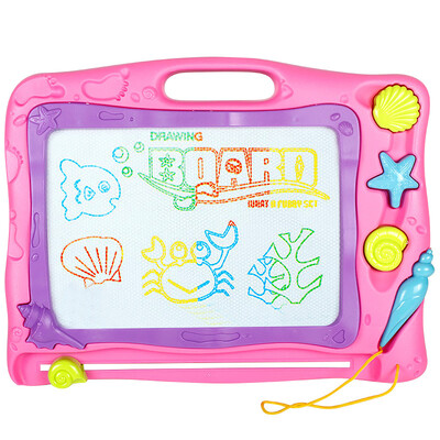 

【 early education】 Qi fun 936A color magnetic drawing board oversized children's writing board baby graffiti painting board Meng Department of cartoon drawing board fruit wizard painting tools