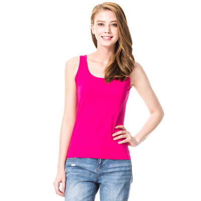 

Three guns ladies vest Shu skin Leica cotton round neck female vest pink