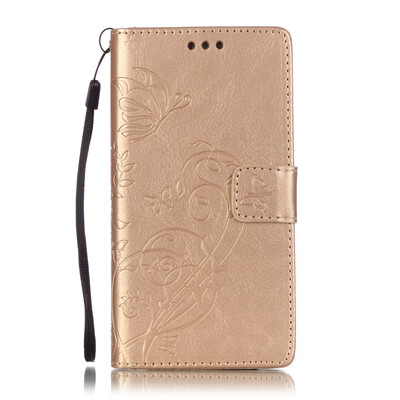 

Gold Flower Design PU Leather Flip Cover Wallet Card Holder Case for HUAWEI P8LITE