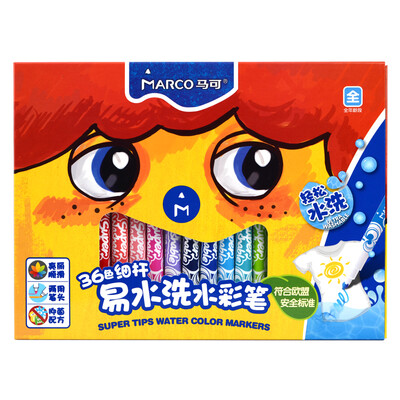 

Marco MARCO 1630-36CB children washable color pen 36 color thin paper box box
