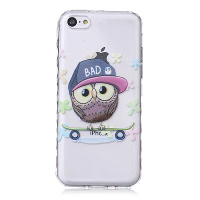 

Сова Pattern Мягкий тонкий ТПУ Резиновая крышка силиконовый гель чехол для IPHONE 5С