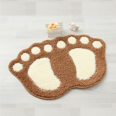 

Suarte cute ankle super soft mat bathroom bathroom door mat anti-slip mat soft absorbent machine washable 4867cm light coffee