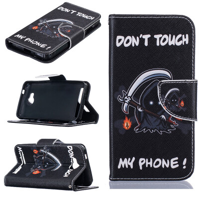 

Grim Reaper Design PU Leather Flip Cover Wallet Card Holder Case for HUAWEI Y3 II