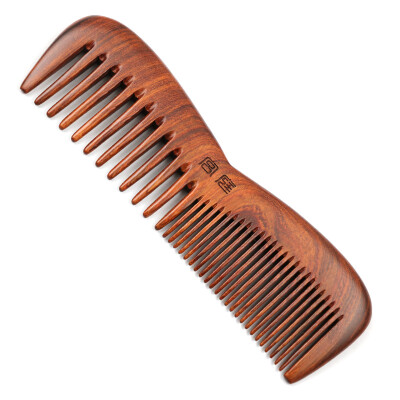 

Jingdong Supermarket] Palace Court red sandalwood combs whole wood polished wide teeth two sides with sessile birthday gift gift box gift packaging HT13-6