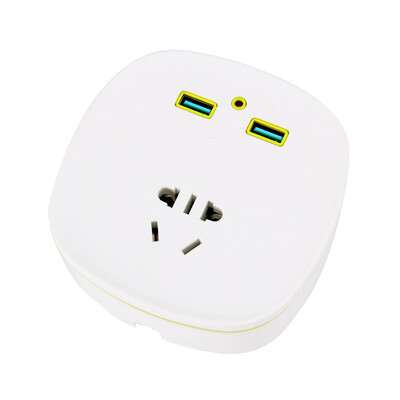 

класс Джените GSM двойной USB штекер штепсель портативной силы путешествия полоса проводка борту творческий зеленый мини-конвертер