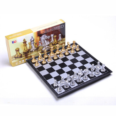 

UB 4812A magnetic chess gold and silver travel folding enhanced version