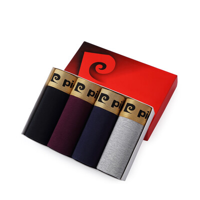 

Pierre Cardin 4pcs Men&39s Underwear Solid Color Comfortable Corner Underwear Light Gold Belt Pants