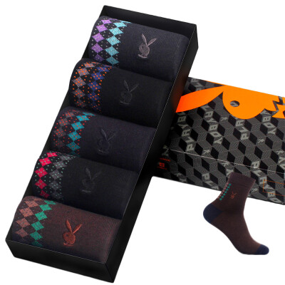 

Jingdong supermarket Playboy PLAYBOY 2689 men socks men socks cotton in the tube sports business leisure breathable men&39s cotton socks 5 double gift box black gray group multi-color all code