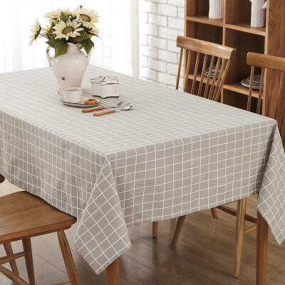 

FOOJO rich tablecloth thickening simple modern table cloth 140 180cm hemp grid