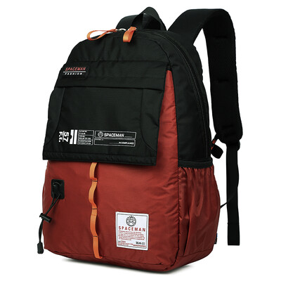 

Spoonman (SPACEMAN) Плечевой мешок Мужская повседневная сумка Рюкзак Tide Outdoors Travel Bag Средняя школа Студенческая сумка Мужской студент Мужской Женский рюкзак для пары 5008-08 Красный