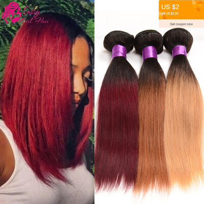 

Top Quality Peruvian Virgin Hair Straight Ombre Weave Honey Blond Peruvian Hair Extension Two Tone Human Hair Weave 3Bundle 100g