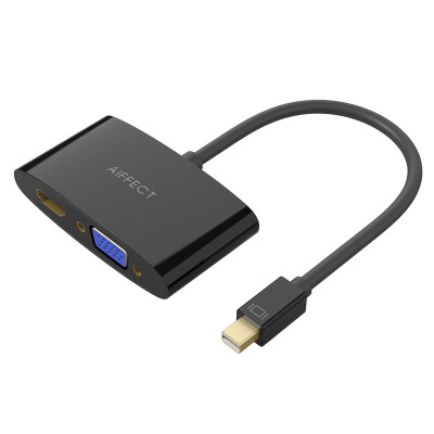 

AIFFECT CTHV21-WR02 Apple Mini Displayport to VGA / HDMI Combo Converter Lightning Interface Mini DP Adapter White