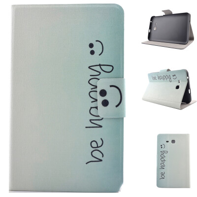 

Butterfly Smile Style Classic Flip Cover with Stand Function and Credit Card Slot for Samsung Galaxy Tab 3 Lite T110