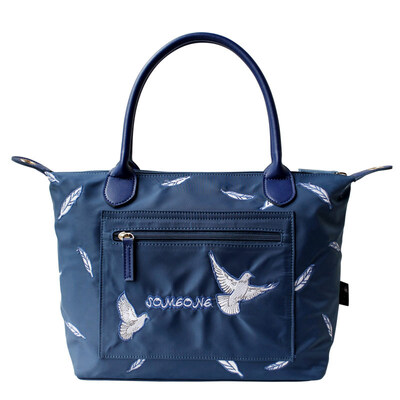

Flowers princess forgives art engraved handdrops bullion nylon dumplings handbags 1702TS001 blue