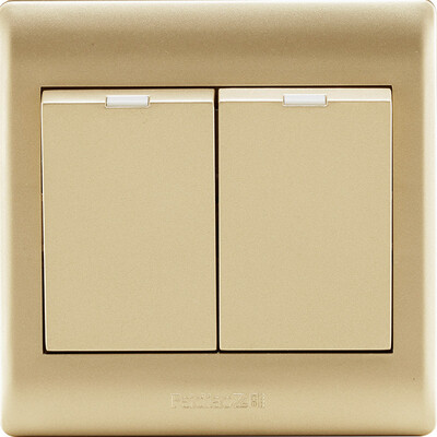 

Feidiao feidiao switch socket panel double open double control dual dual power supply wall switch panel 86 A3 champagne gold