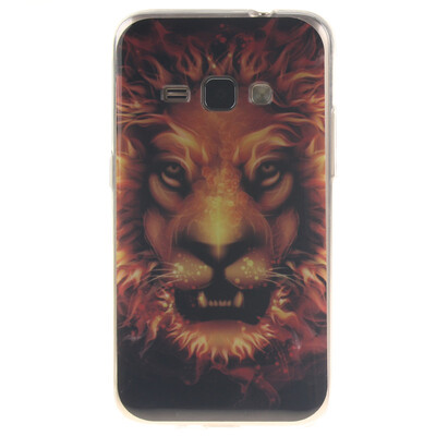 

Flame Lion Pattern Soft Thin TPU Rubber Silicone Gel Case Cover for SAMSUNG Galaxy J1 2016/J120