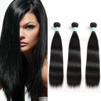 

Hight Quality Straight Brazilian Hair Extensions Deal 3pc/lot Natural Color Human Hair 8-28inch Brazilain Human Hair Weaves