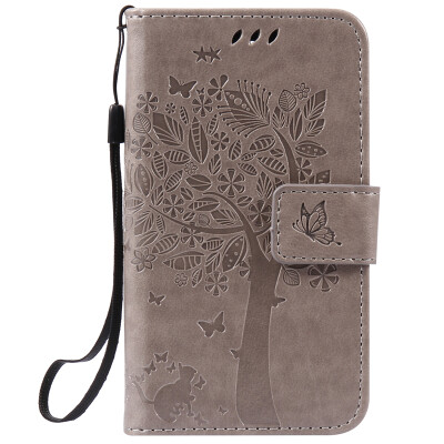 

Gray Tree Design PU Leather Flip Cover Wallet Card Holder Case for LG K3