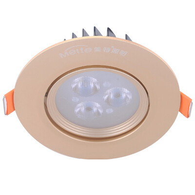 

LED [Jingdong супермаркет] Патент США Мейте прожектор 3W (открытие 75мм) роскошь золота лампа белого 6500K MS-LED-S2246