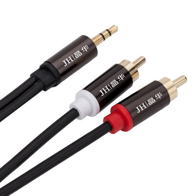 

Jinghua JH 1321 audio cable AV cable audio&video accessories 35mm one minute 35 turn 2RCA conversion line adapter cable 35 turn double Lotus computer phone power amplifier cable 3 meters black