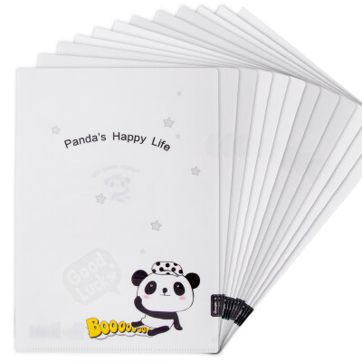 

GuangBo 12 installed L-type folder folder transparent file set Panda random HA002817