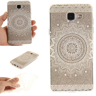 

White mandala Pattern Soft Thin TPU Rubber Silicone Gel Case Cover for SAMSUNG GALAXY A5 2016/A5100