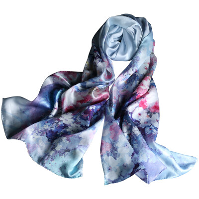 

【Jingdong Supermarket】 Lan Shiyu LANSHIYU W0691 silk scarf lady silk long scarves silk silk shawl No. 1 color