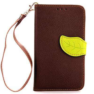 

Brown Design PU Leather Flip Cover Wallet Card Holder Case for LG G2 MiniD620