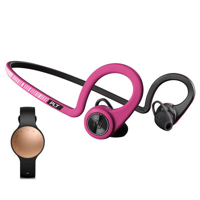 

Plant BackBeat FIT Wireless Sport Stereo Music Bluetooth Headset Passionate Red + MISFIT SHINE2 Fashion Smart Bracelet Rose Gold Set