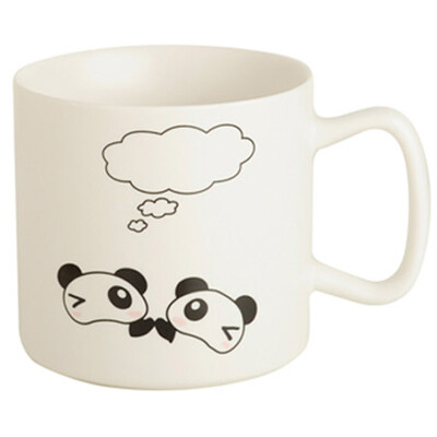 

Ou Suo (oasso) creative panda dream ceramic mug cup coffee milk cup with handle couple cup birthday gift to send his girlfriend to send love CM-1103A